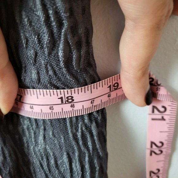 EUC BCBG Generation Textured Blue Cap Sleeve Sheath Pockets Mini Dress Size M - Picture 7 of 12